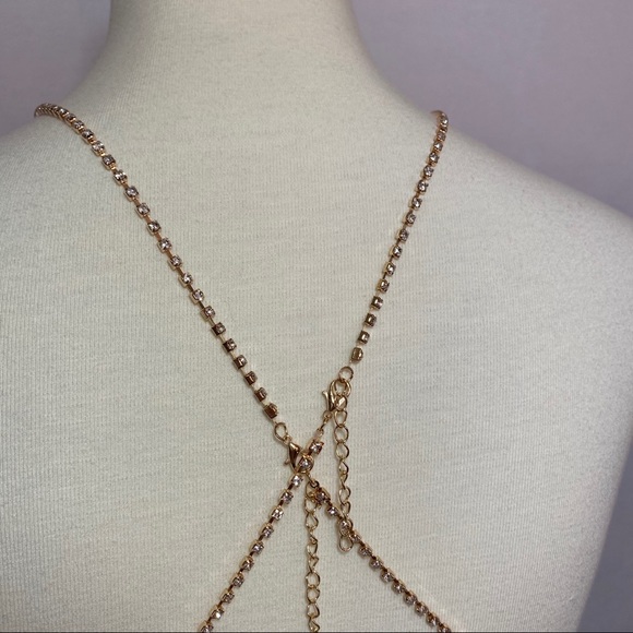 Sexy Crystal Crossover Body Harness Necklace - Picture 11 of 16